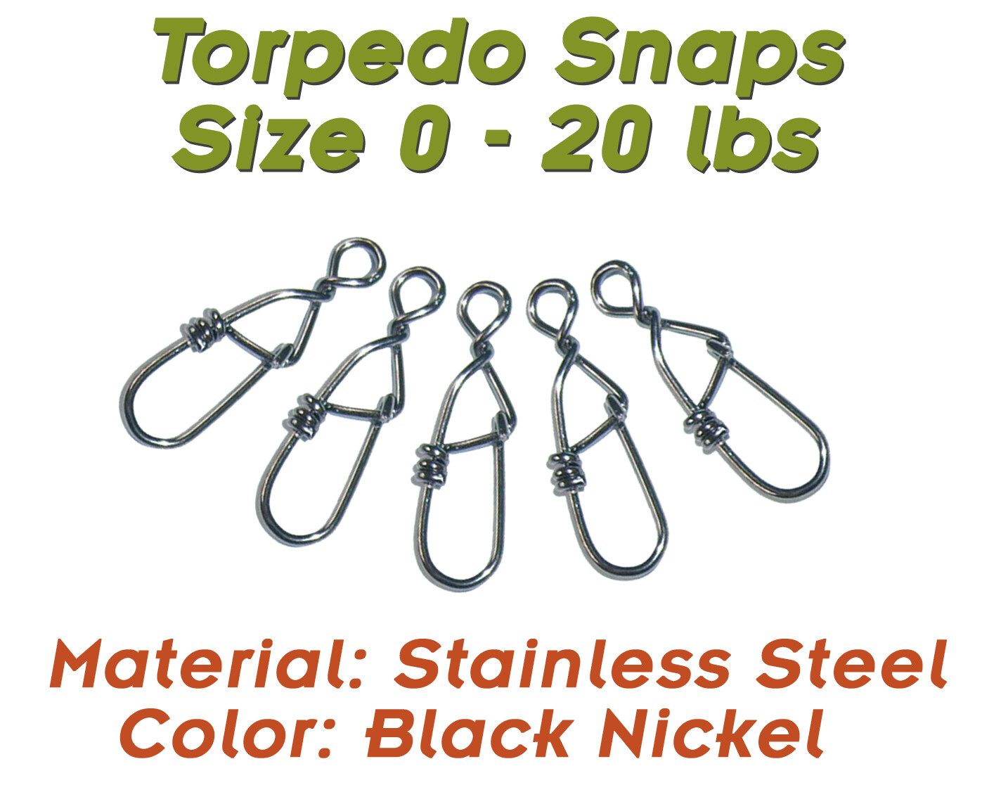 Torpedo Snap Size 0 - 20lb 20-Pack