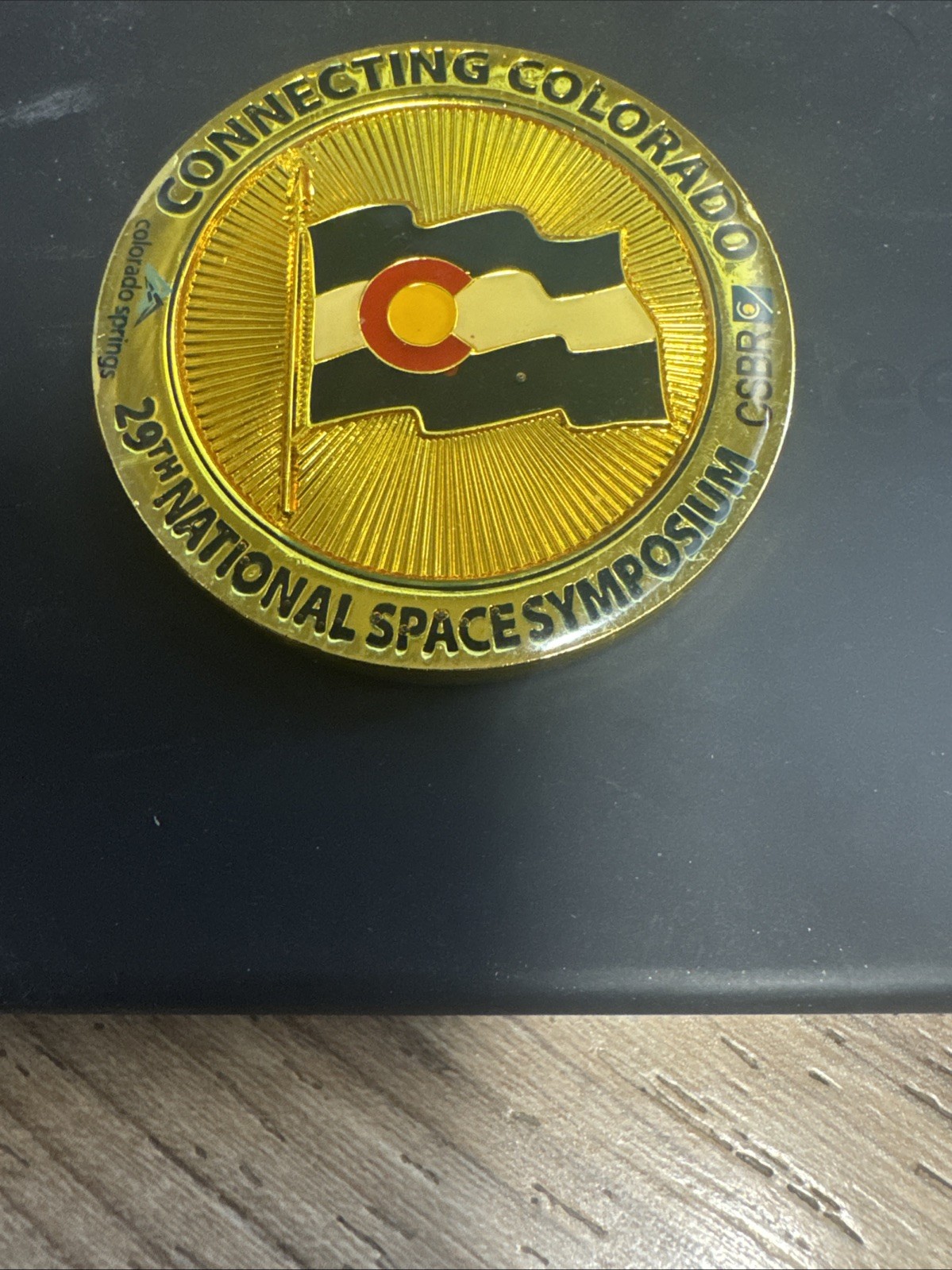 Rare Connecting Colorado Space Coin. 29th National Space Symposium. Braxton