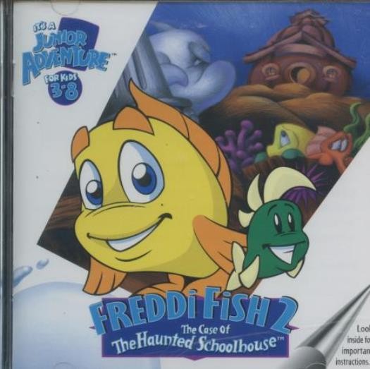 Freddi Fish 2 & The Case Of The Haunted Schoolhouse PC MAC CD ocean kids game!
