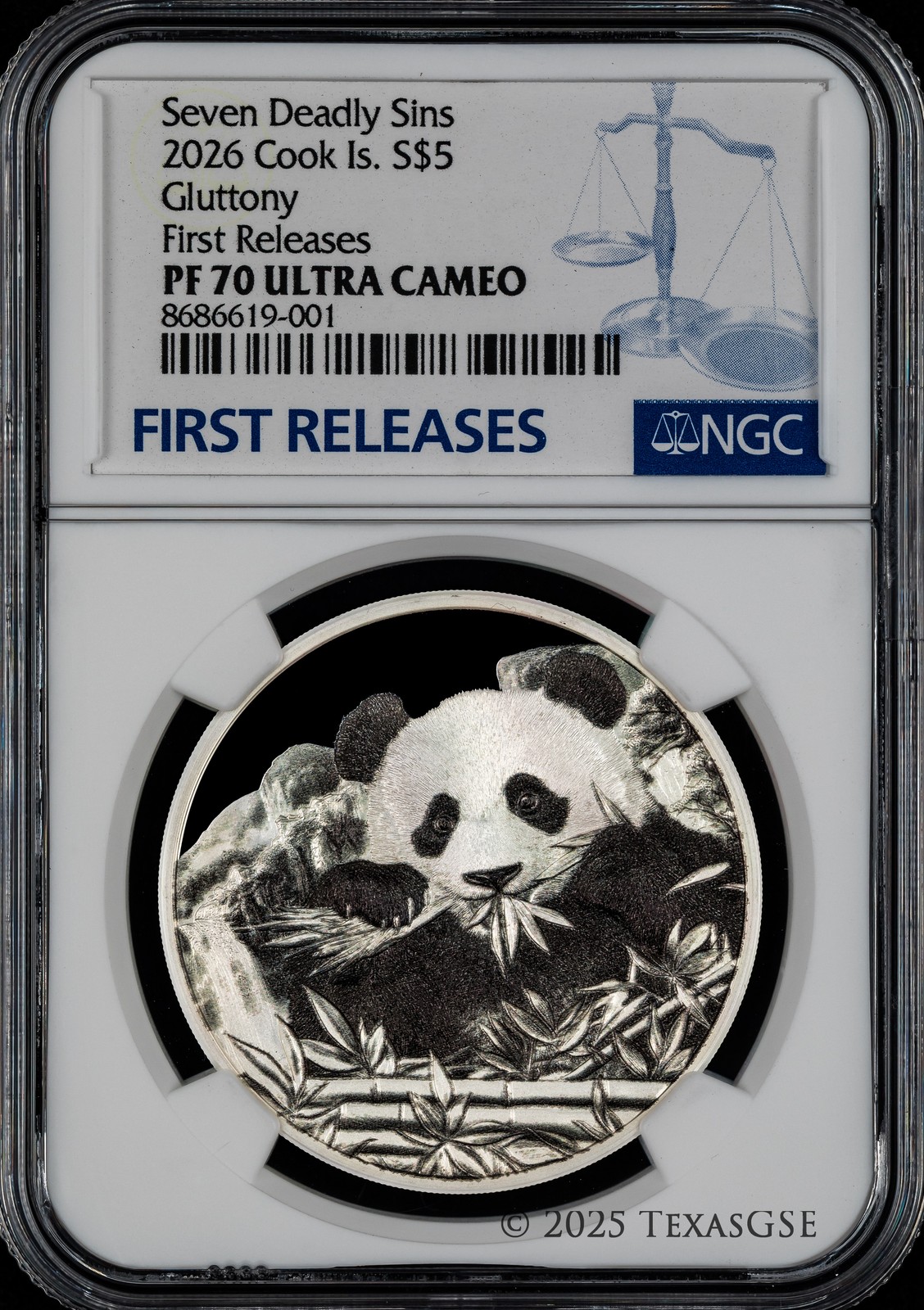 2026 Cook Islands $5 1oz Silver Seven Deadly Sins - Gluttony NGC PF70 FR