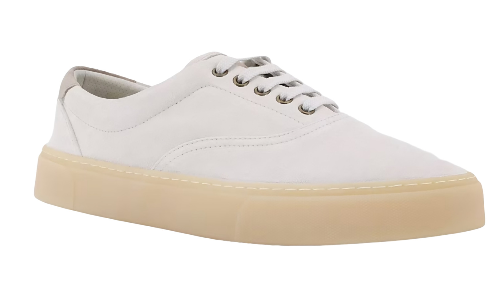 Brunello Cucinelli Men's Low-Top Suede White Sneakers