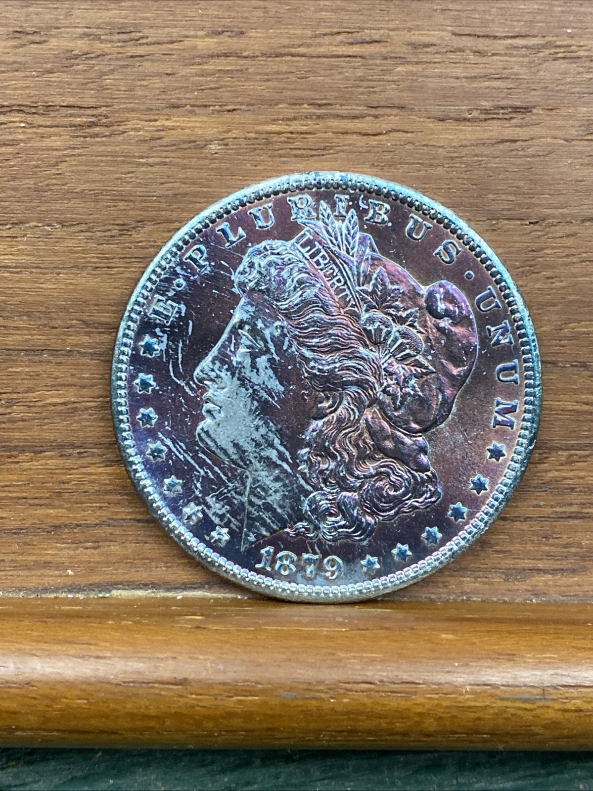1879-S Morgan Silver Dollar MS Condition Amazing Toning
