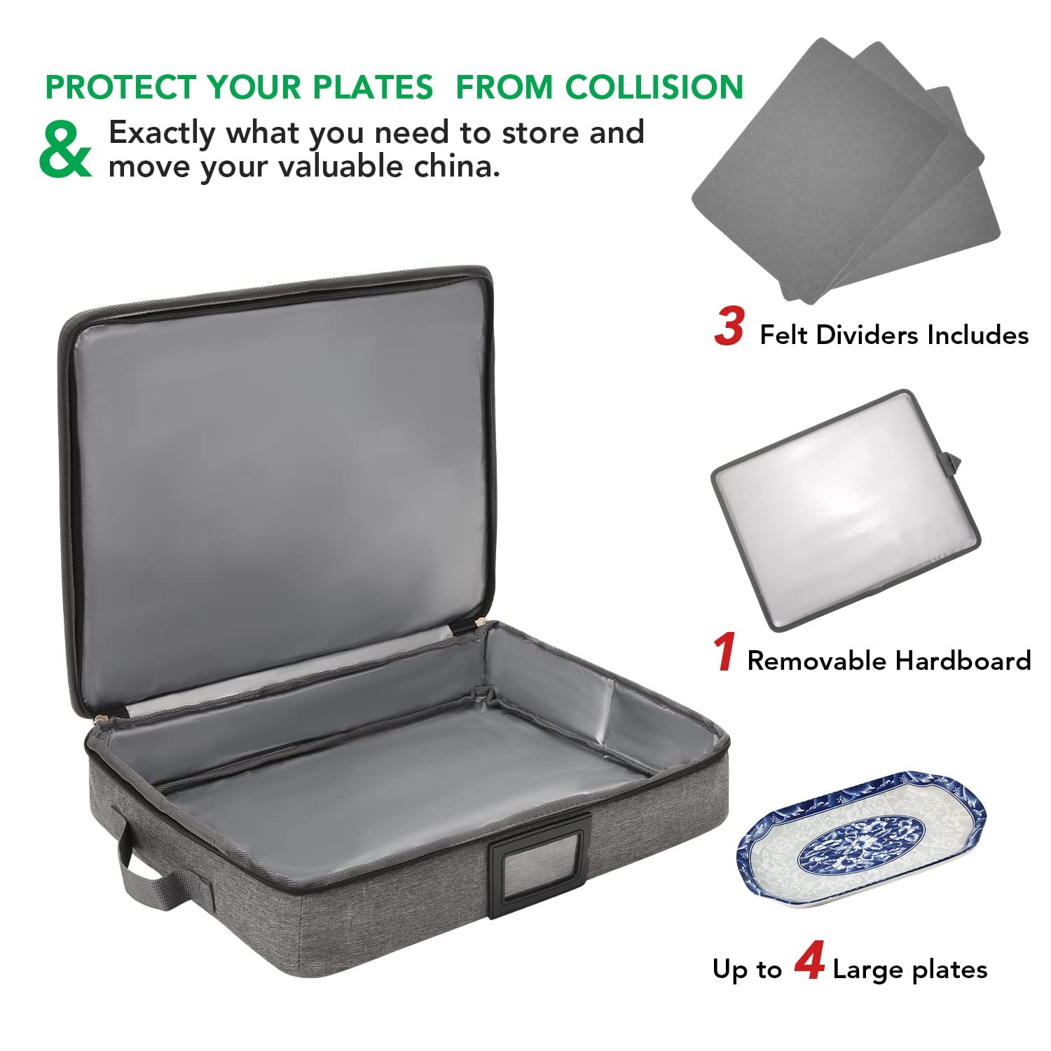 Platter Storage Case, China Storage Containers, Hard Shell and Stackable, 17'...