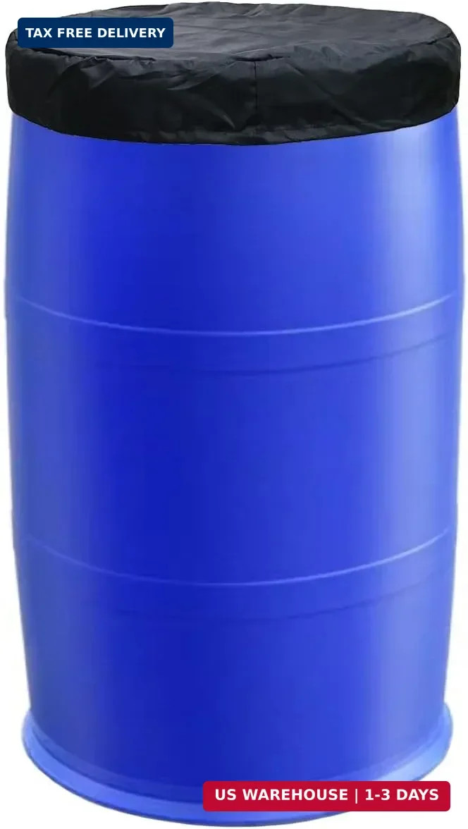 55 Gallon Drum Cover,Stretchable Adjustable Drum Cover with Drawstring Water Sto