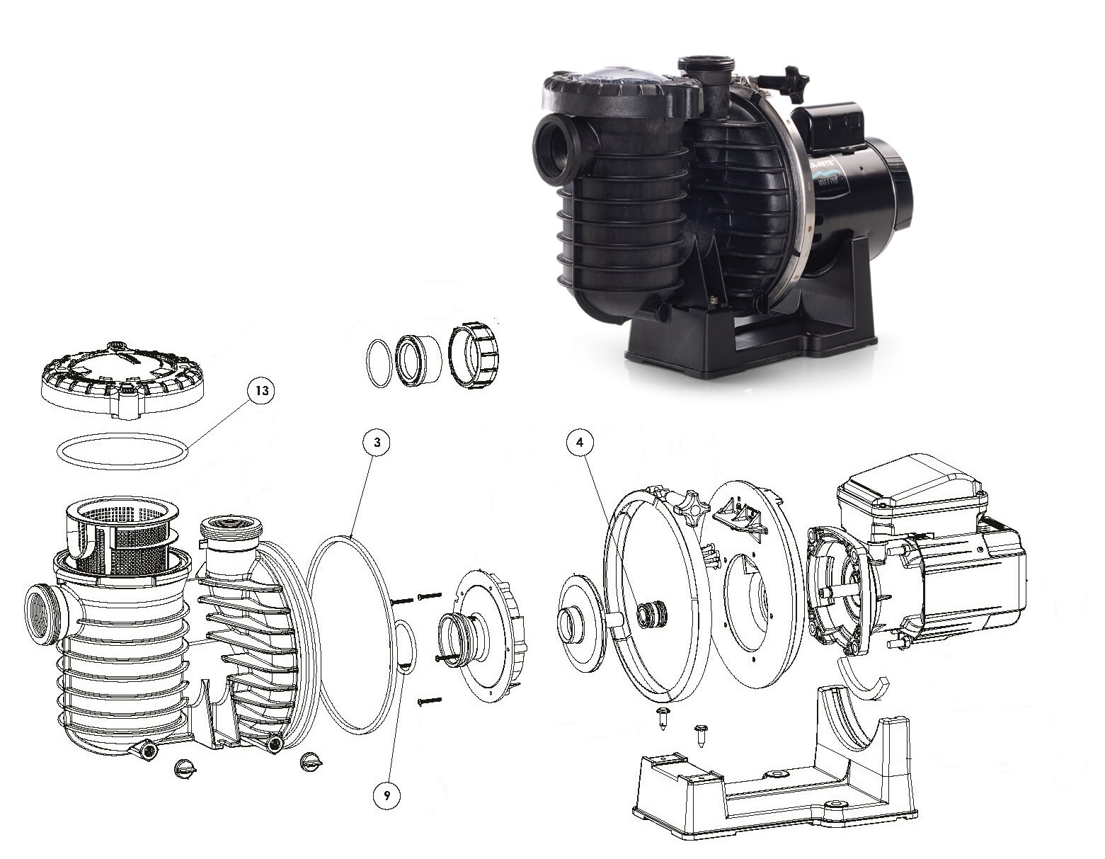 Generic Replacement Seal Kit for Sta-Rite® Max-E-Pro® Motor Installation Kit
