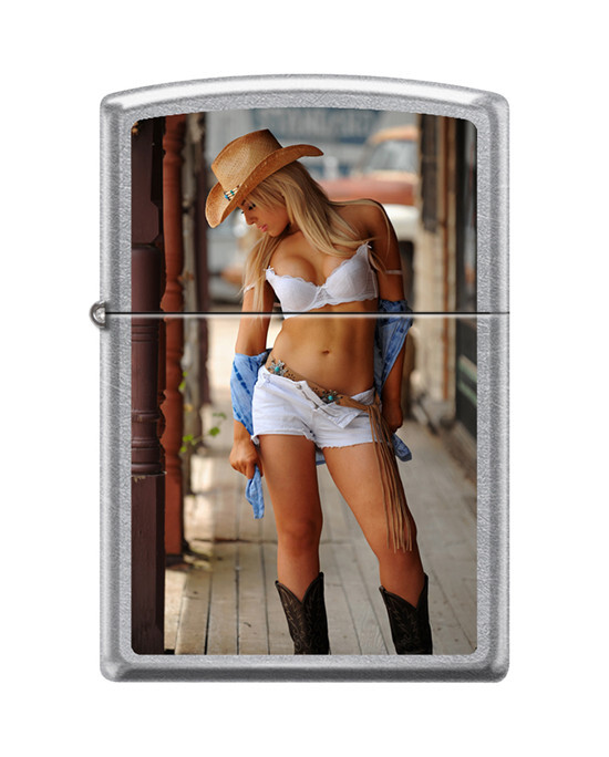 Cowgirl In White Shorts 55153 Zippo Lighter