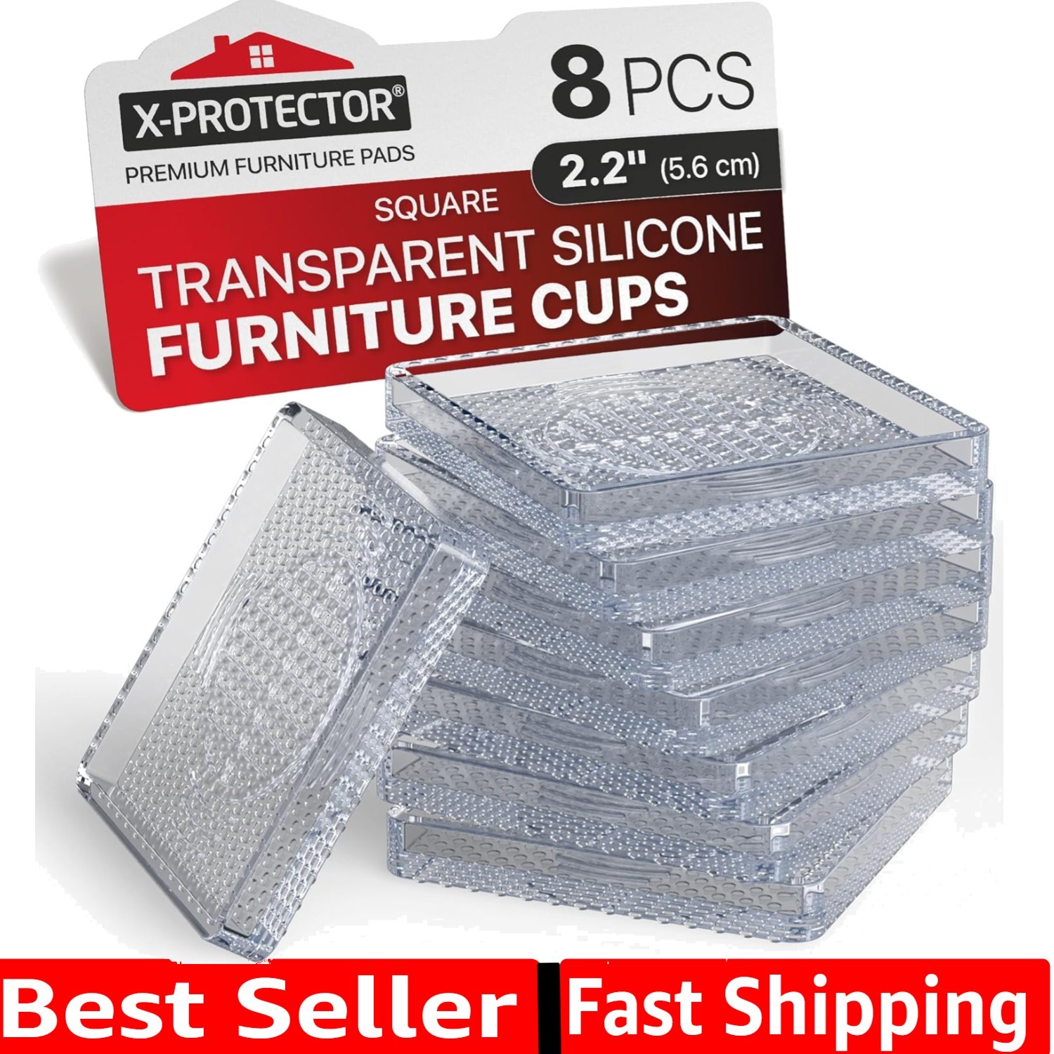 Furniture Cups - 8 PCS 2.2" - Non Slip Furniture Pads for Hardwood Floors - T...
