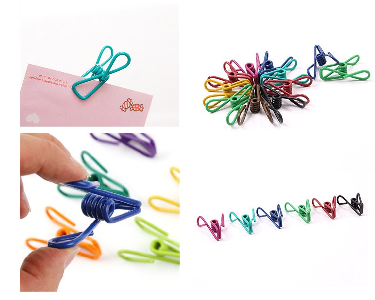 30 Pcs 2 Inch 10 Different Random Colors Chip Clips, PVC A-mixed 30pcs