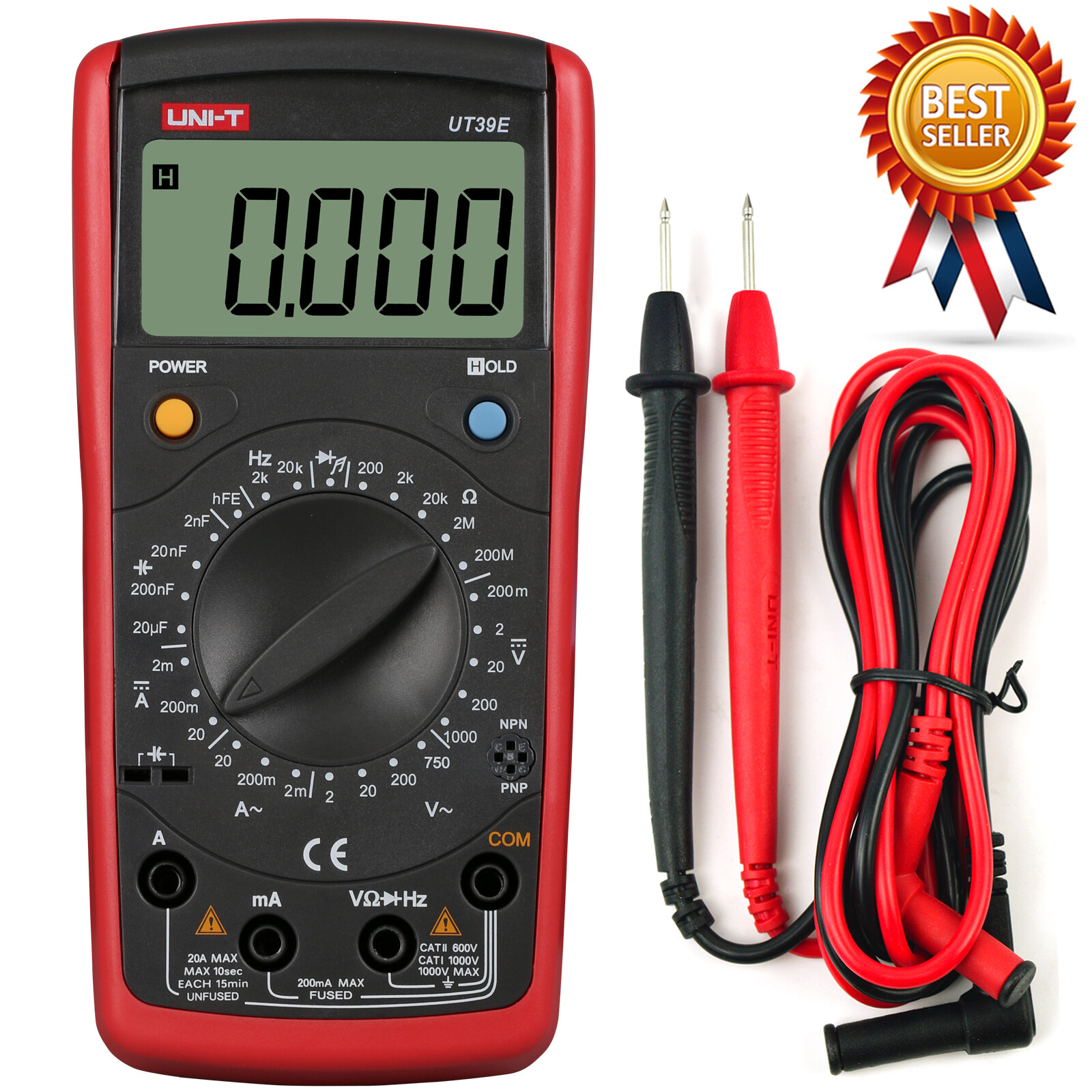 UNI-T UT39E+ 19999 Count DataDMM Digital Multimeters W/ Frequency Tester