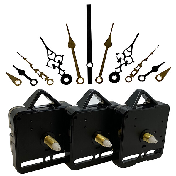 5 Pack Silent Super Sweep Quartz Clock Kit Movement Mechanism Motor Metal Hands