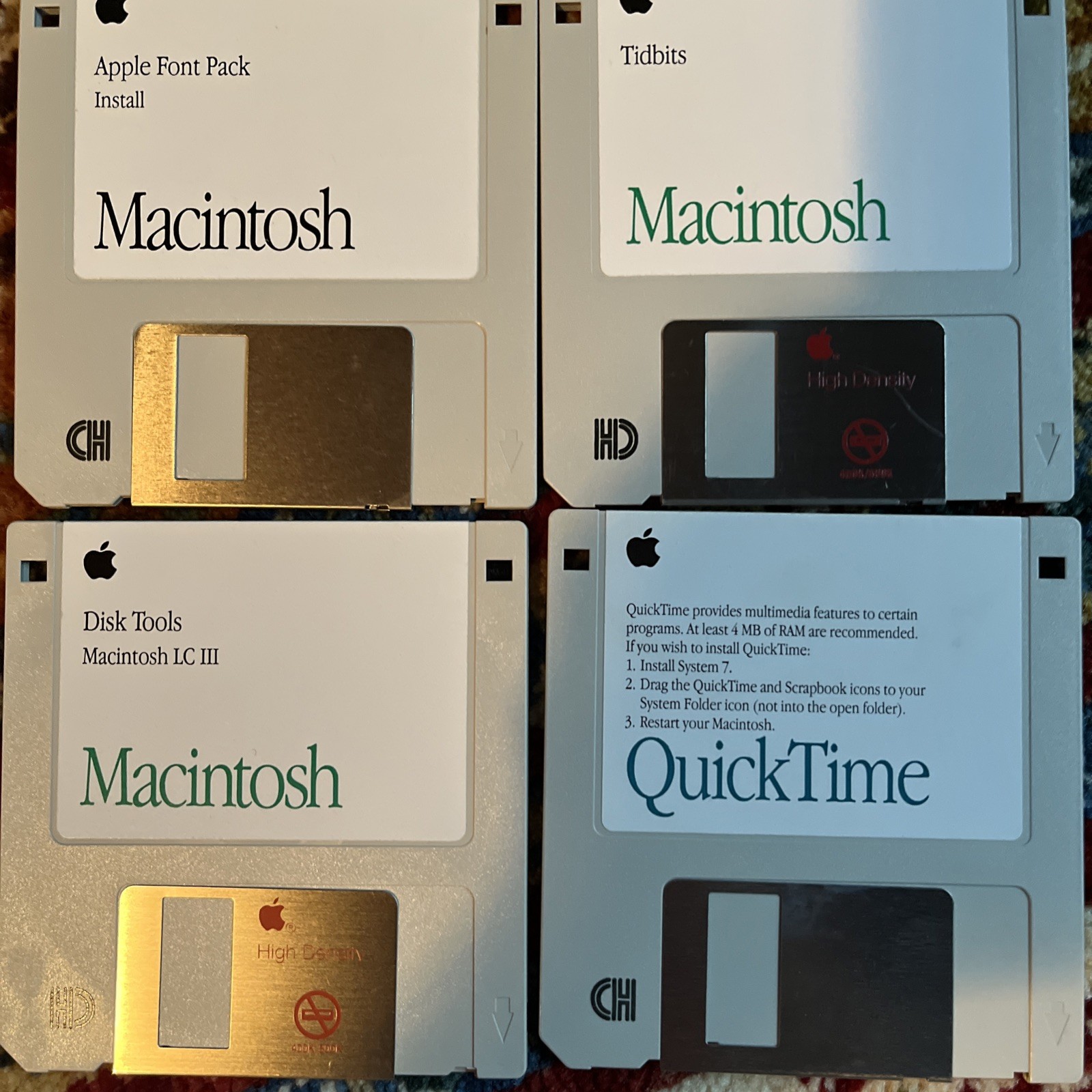 Vintage Apple Macintosh Mac System Disks Floppy Set