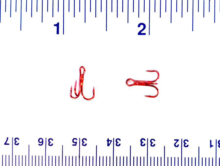 50 GT Super Strong Red Treble Hooks size 16