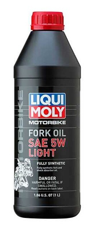 LIQUI MOLY 1L Motorbike Fork Oil SAE 5W - Full Synthetic Shock Absorber Fluid