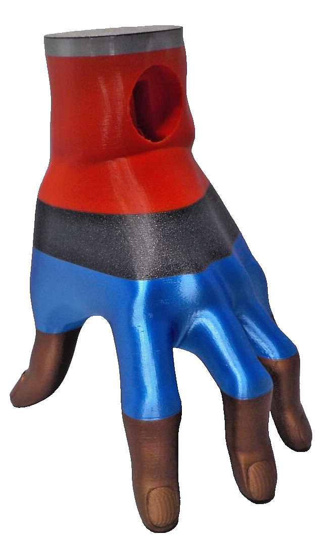 3-D printed  Hand figure thing about 6 5/8 inches tall