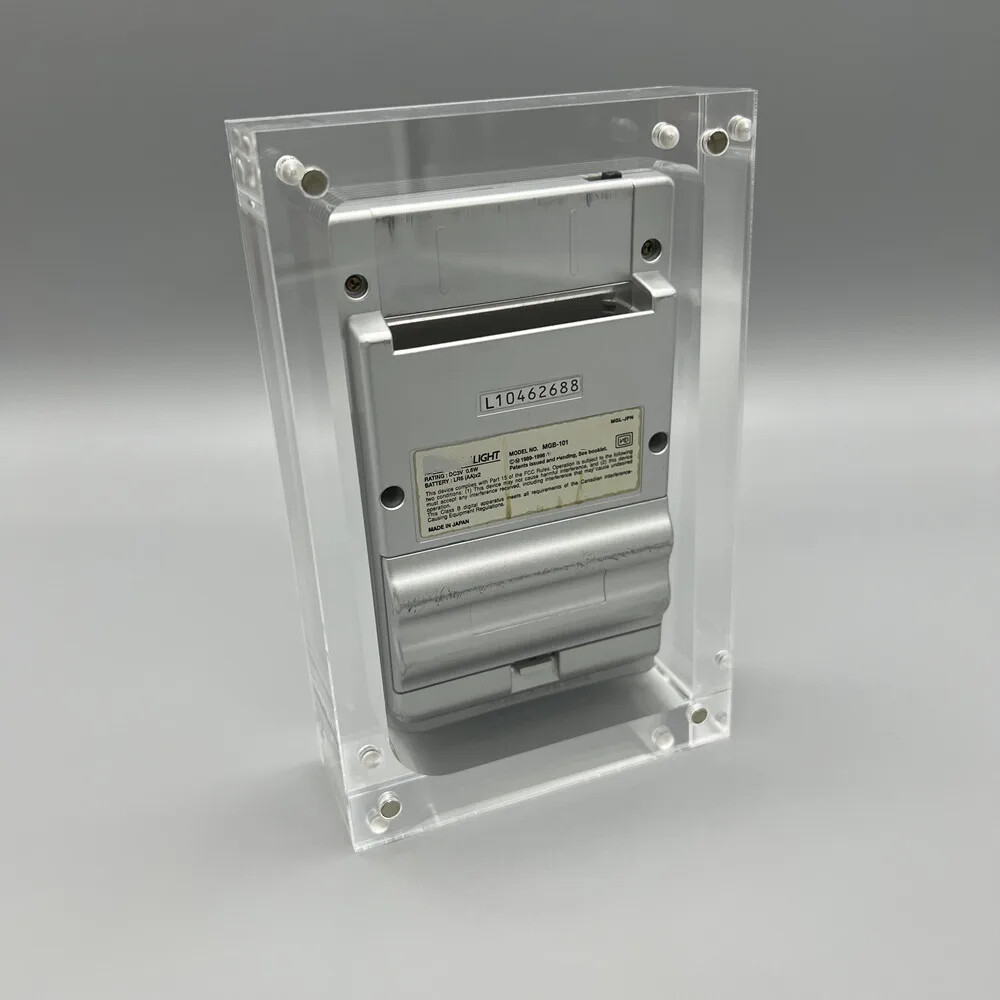 For GameBoy LIGHT GBL Console Acrylic Clear Magnetic Storage Display Box Case