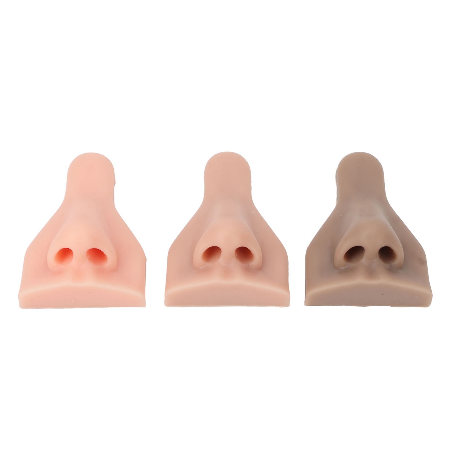 3 Pcs Silicone Nose Model For Suture Practice Teaching Beauty School Display