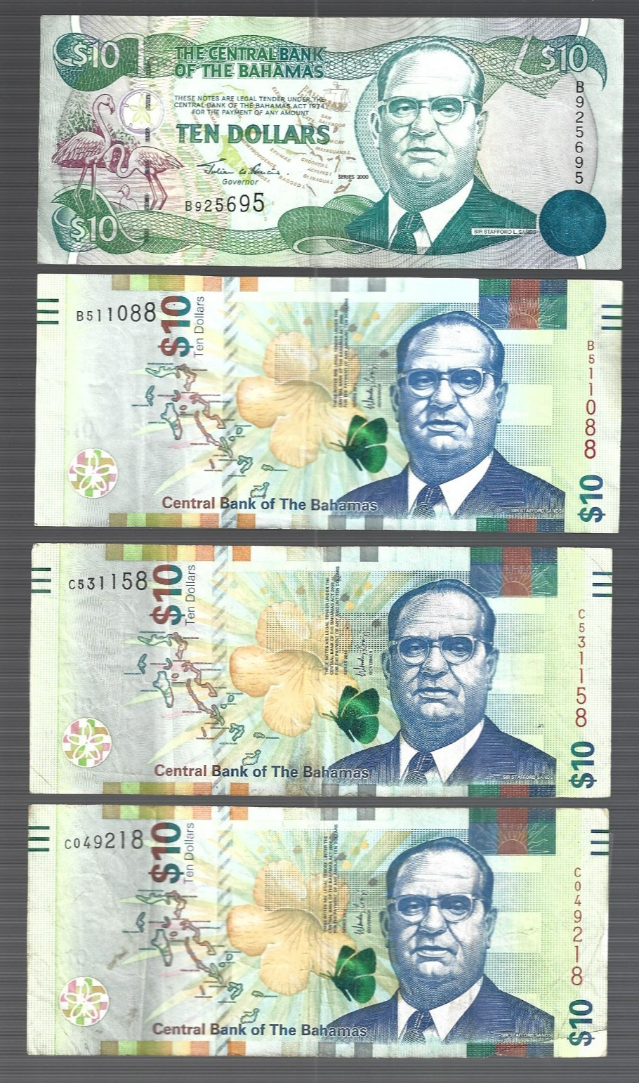 Bahamas ❤️💥assorted 22 spendable notes ... Total: $169 ✨✌️ lot #5210