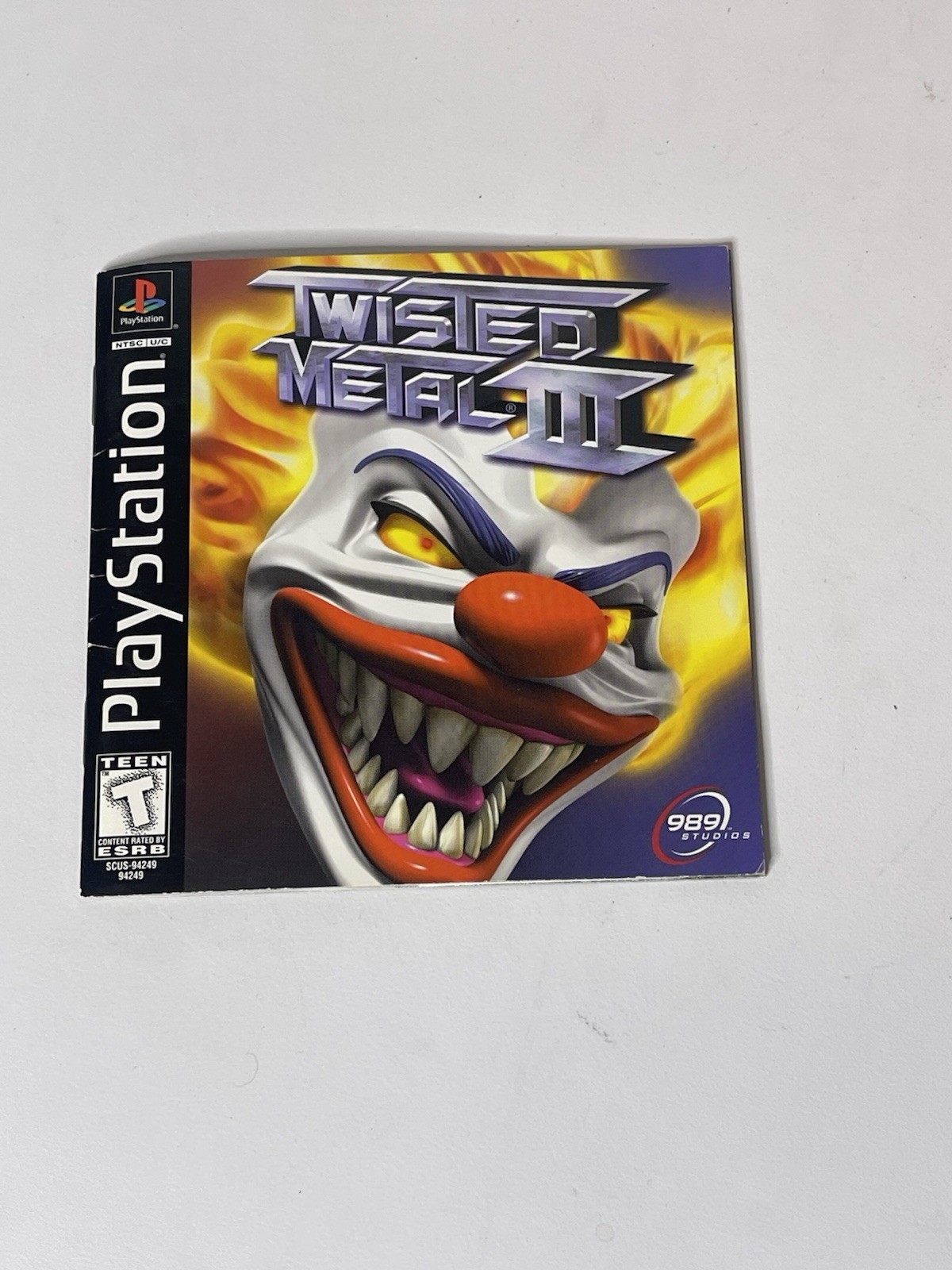 Twisted Metal 3 III (Sony Playstation 1, PS1)  MANUAL ONLY (No Game) Reg Card
