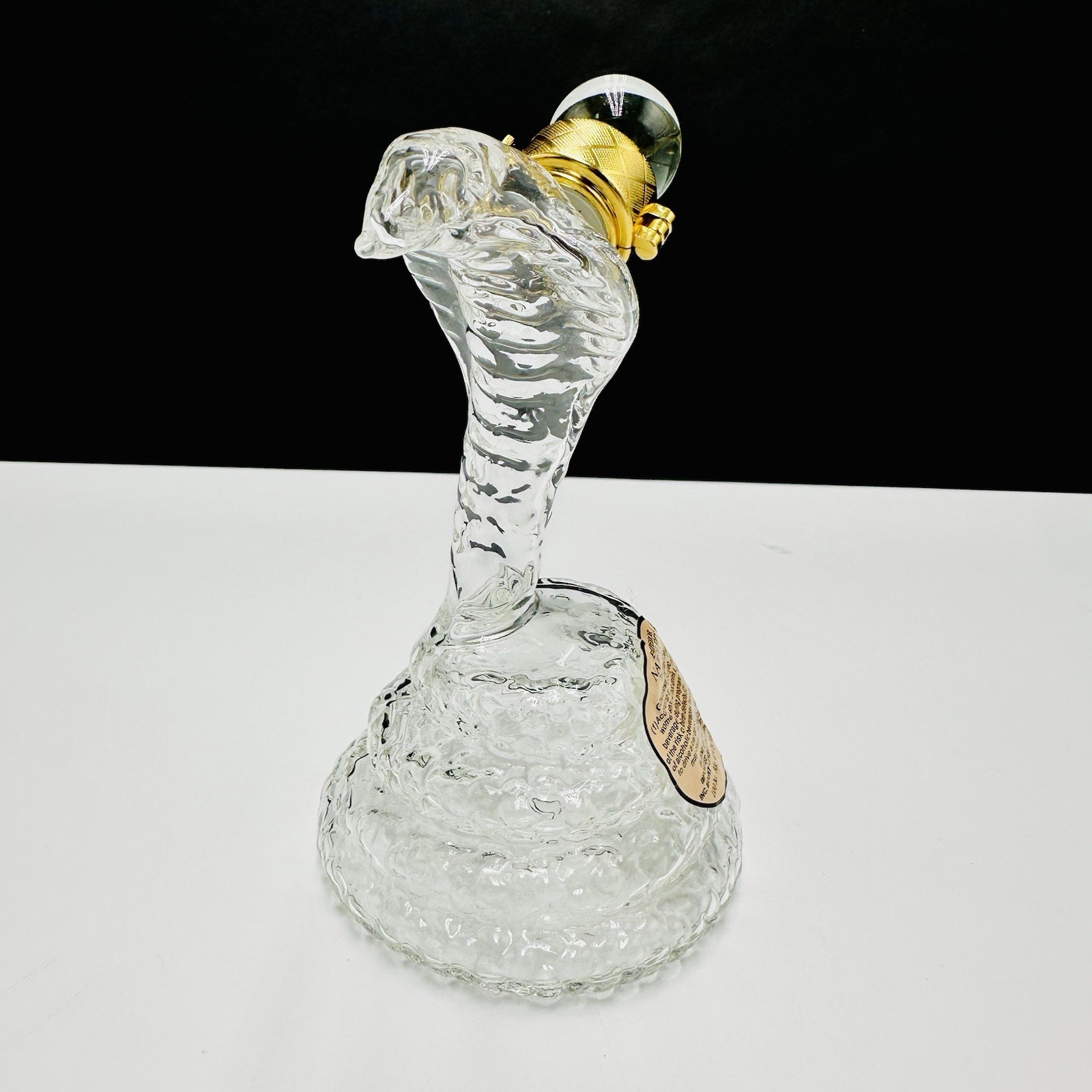 Emperor Napoleon Brandy XO Clear Glass Empty Snake/Cobra Shape Bottle