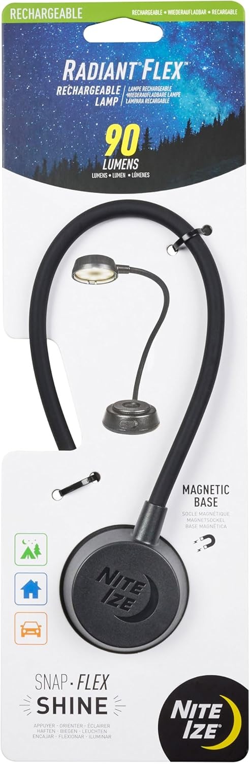 Nite Ize Radiant Rechargeable Lamp 90 Lumens Magnetic Base for Home and Camping