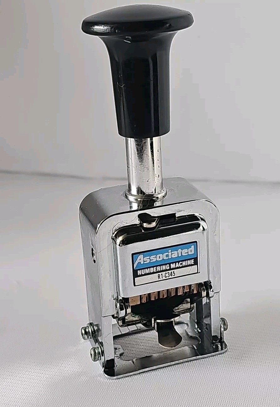 Associated Numbering Machine R1-C345........5 Wheel Machine Made In Japan