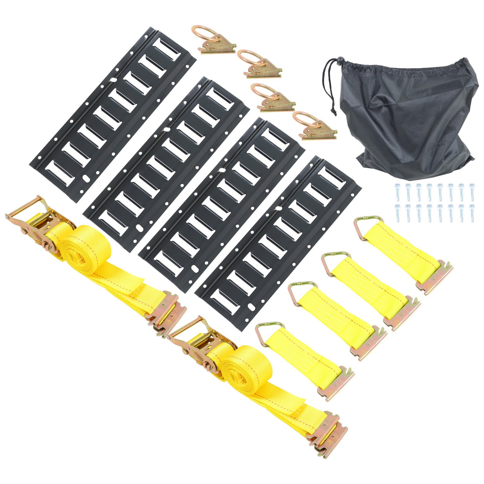 Carbon Steel High-quality Durable 15 Pack 1.3' E Track Tie Down Rail Kit