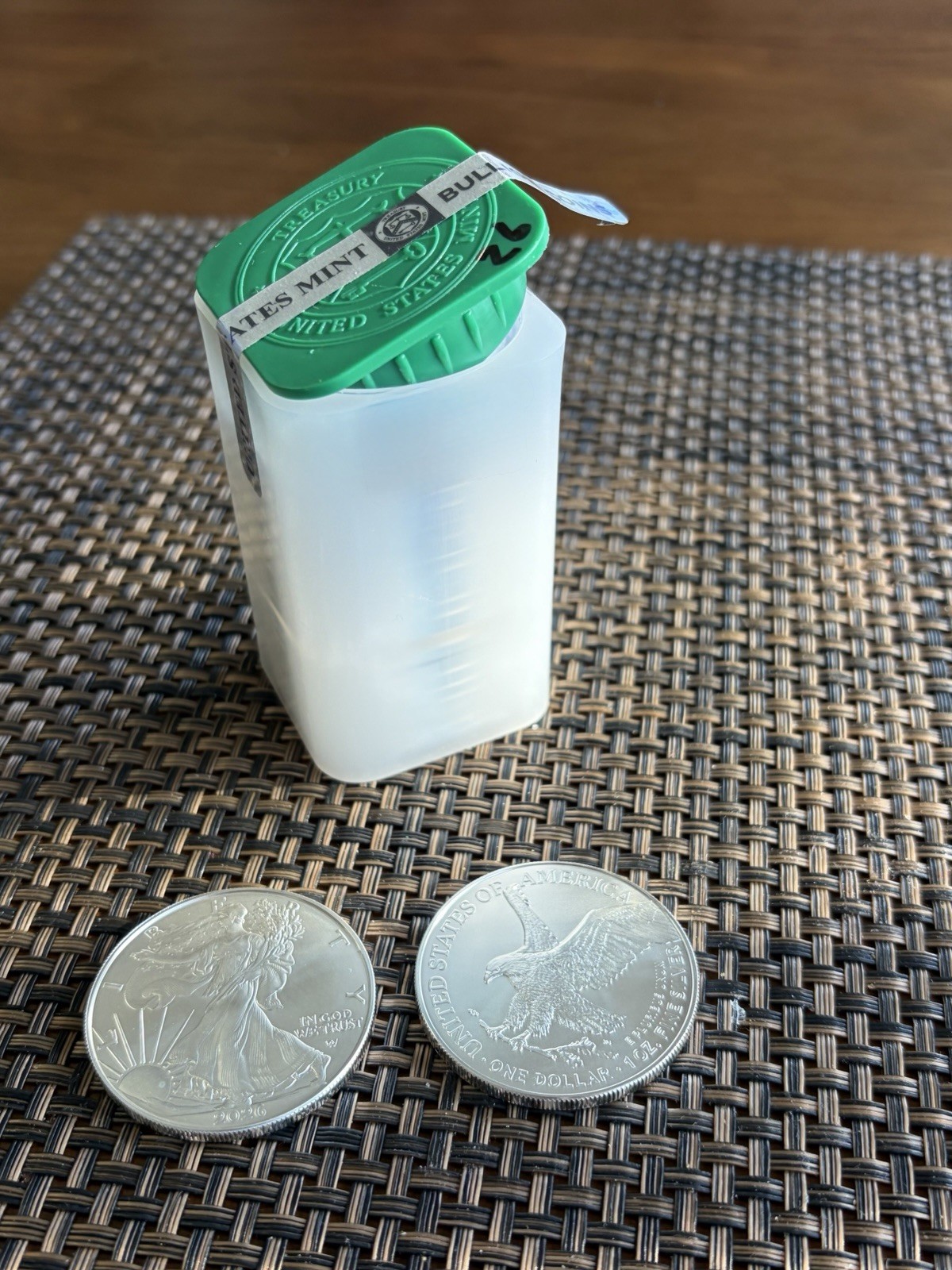Roll of 20 2026 1 oz American Silver Eagle $1 Coin  .999 BU Fresh Tube  🚀