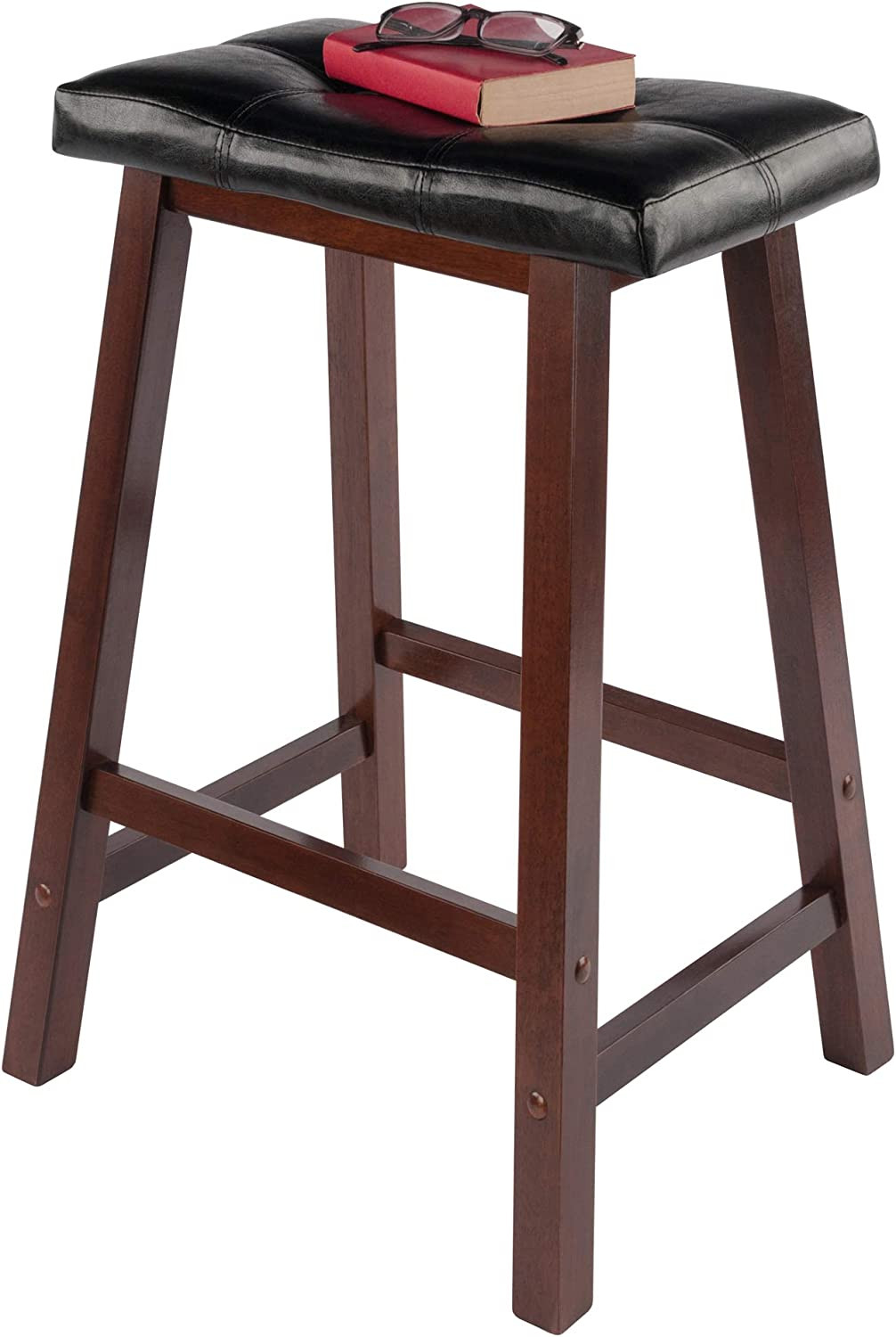 Mona Stool, 24", Antique Walnut