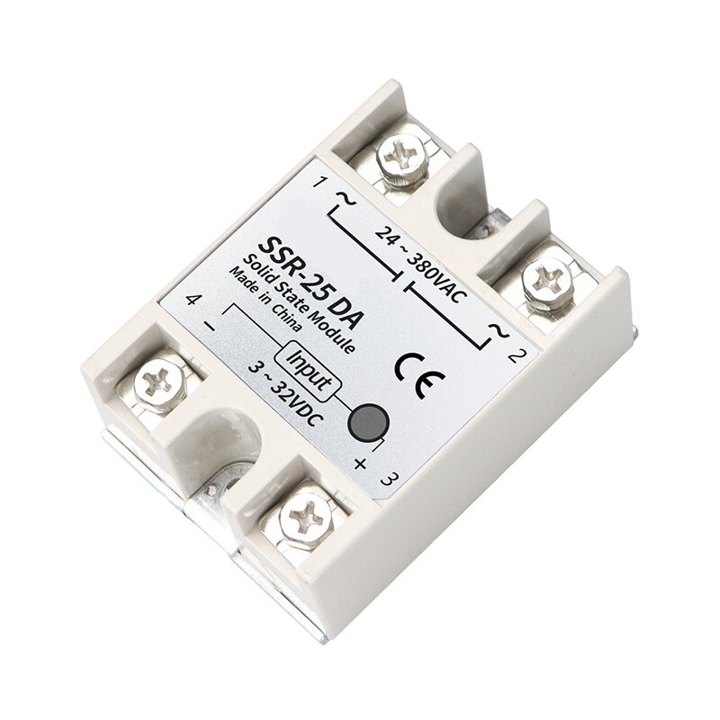 1Pcs New For SSR-25/SSR25 80-250V AC Input 24-380V AC Solid State Relay