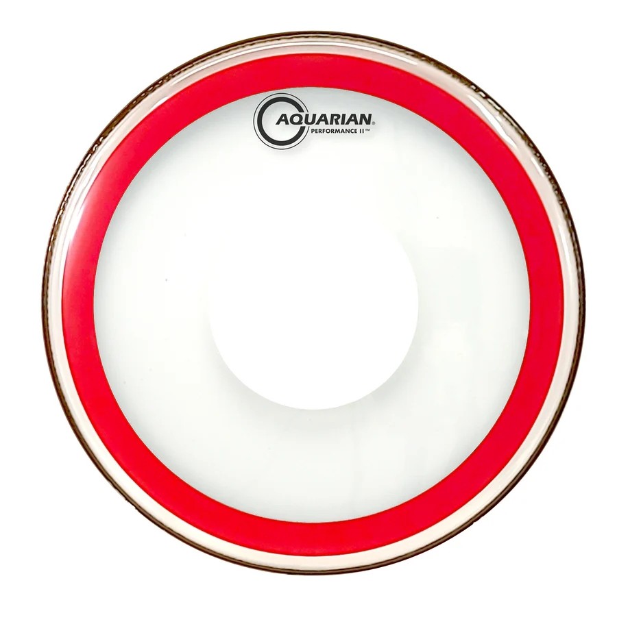 Aquarian - PFPD14RED - 14" Performance II Clear with Power Dot and Red Ring