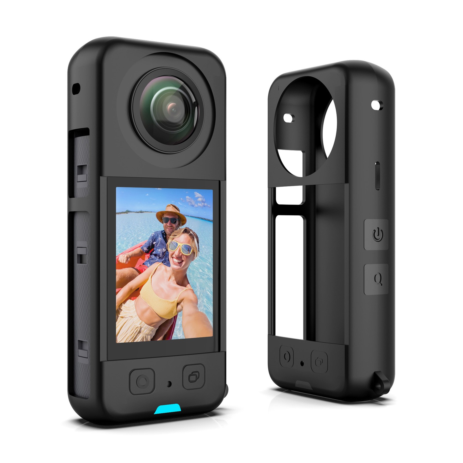 For Insta360 X3 Panoramic Camera Body Silicone Protective Cover Protective Frame