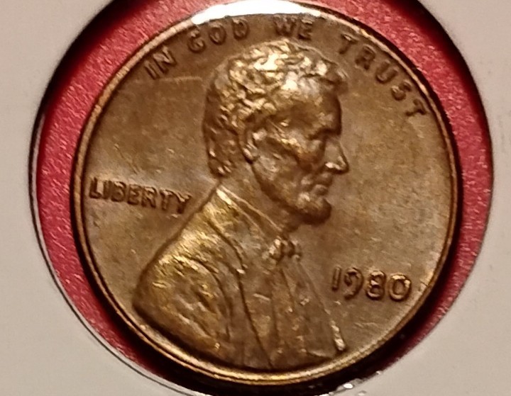 1980 P Lincoln Memorial Penny