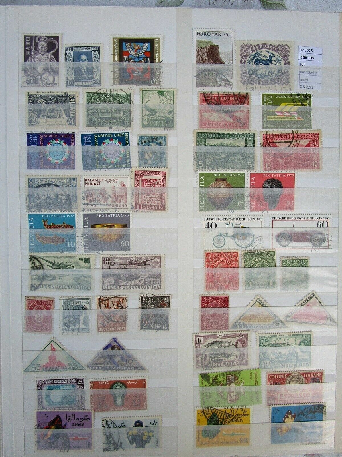 STAMPS LOT WORLDWIDE HIGH VALUES USED  (L42025)
