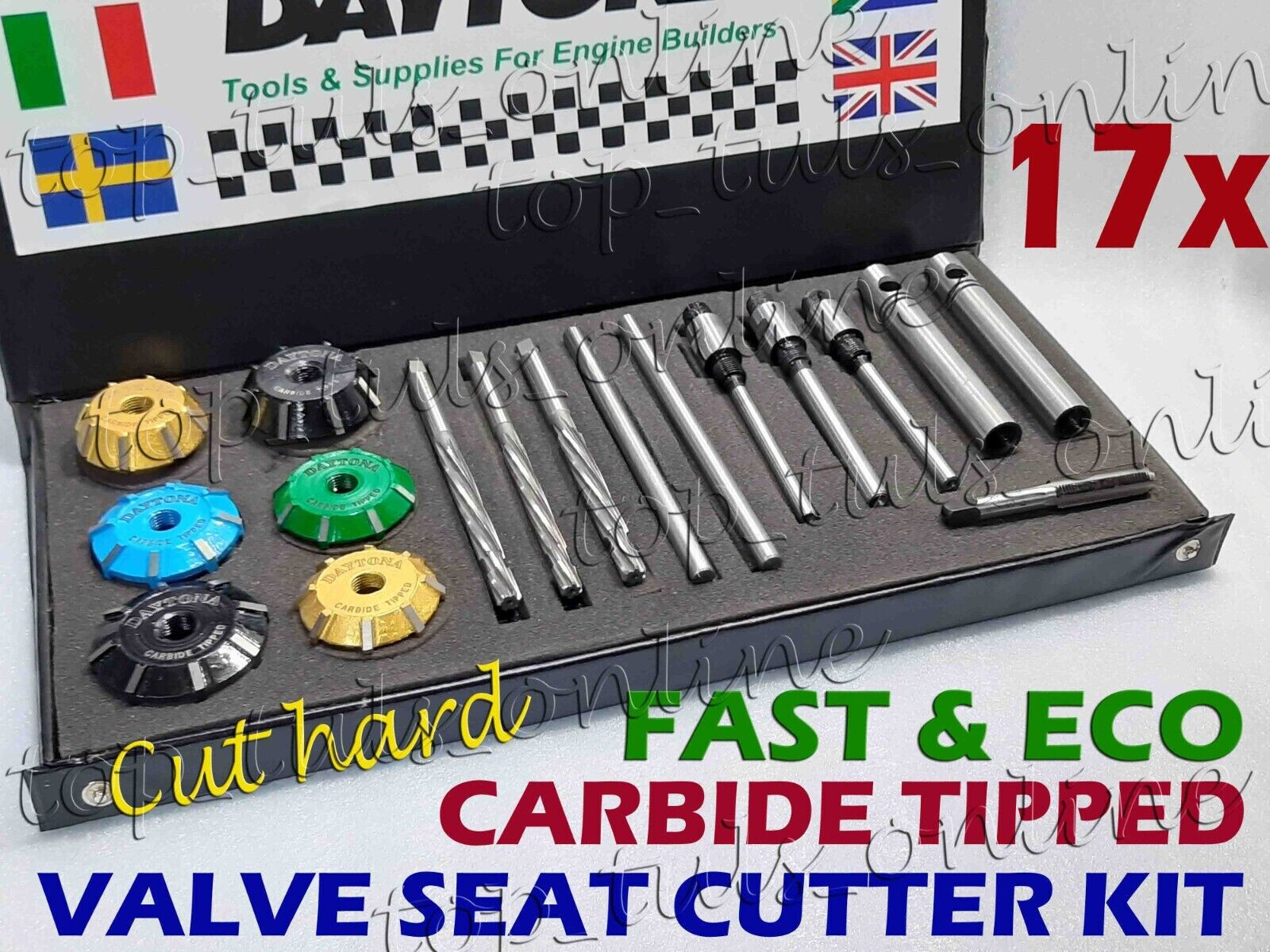 17x 3 Angles Chevy Big Block Heads Upgrade Valve seat Cutter Set Carbide Tipped