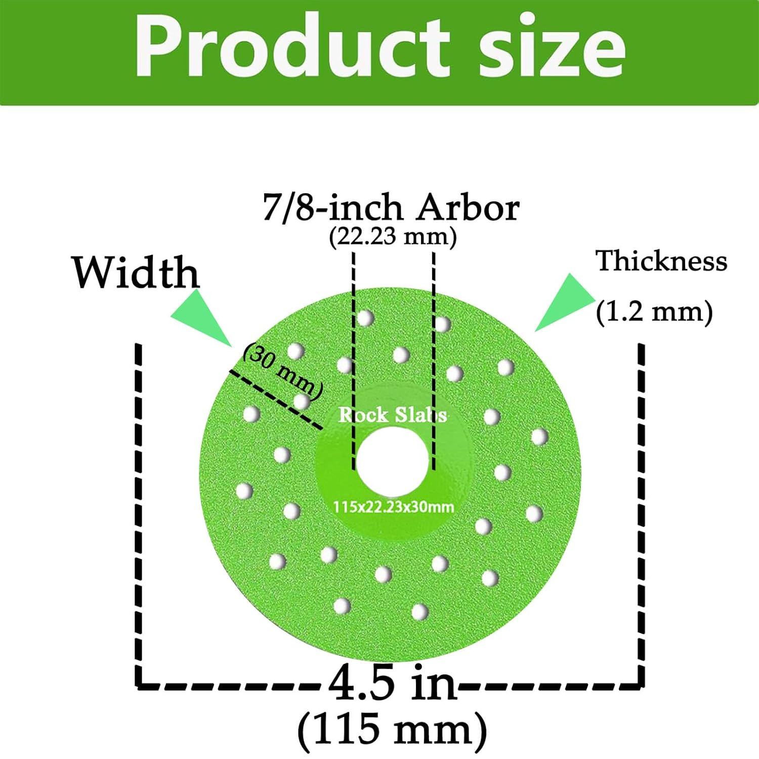 3 Pack 4-1/2" Multi-Pore Rock Slab Grinding Disc for Angle Grinder, Diamond Saw