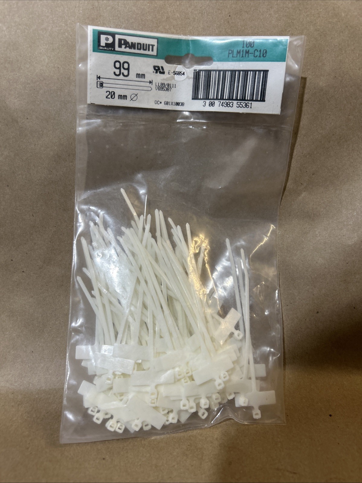 Panduit 3 7/8” 100 Piece PLM1M-C10