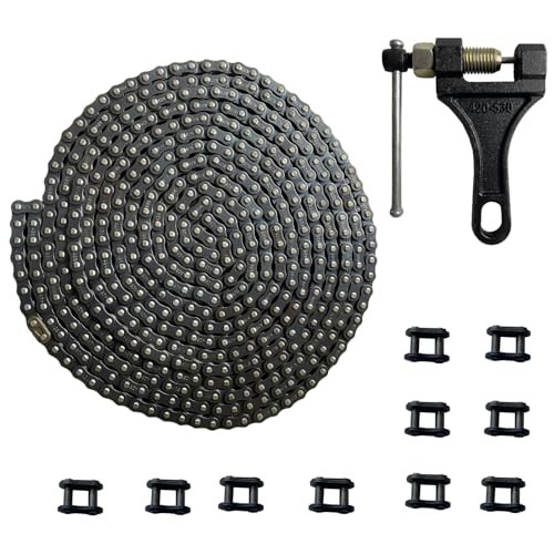 08B Roller Chain 20 Feet 480 Link with 10 Connecting Links for Chain Driven