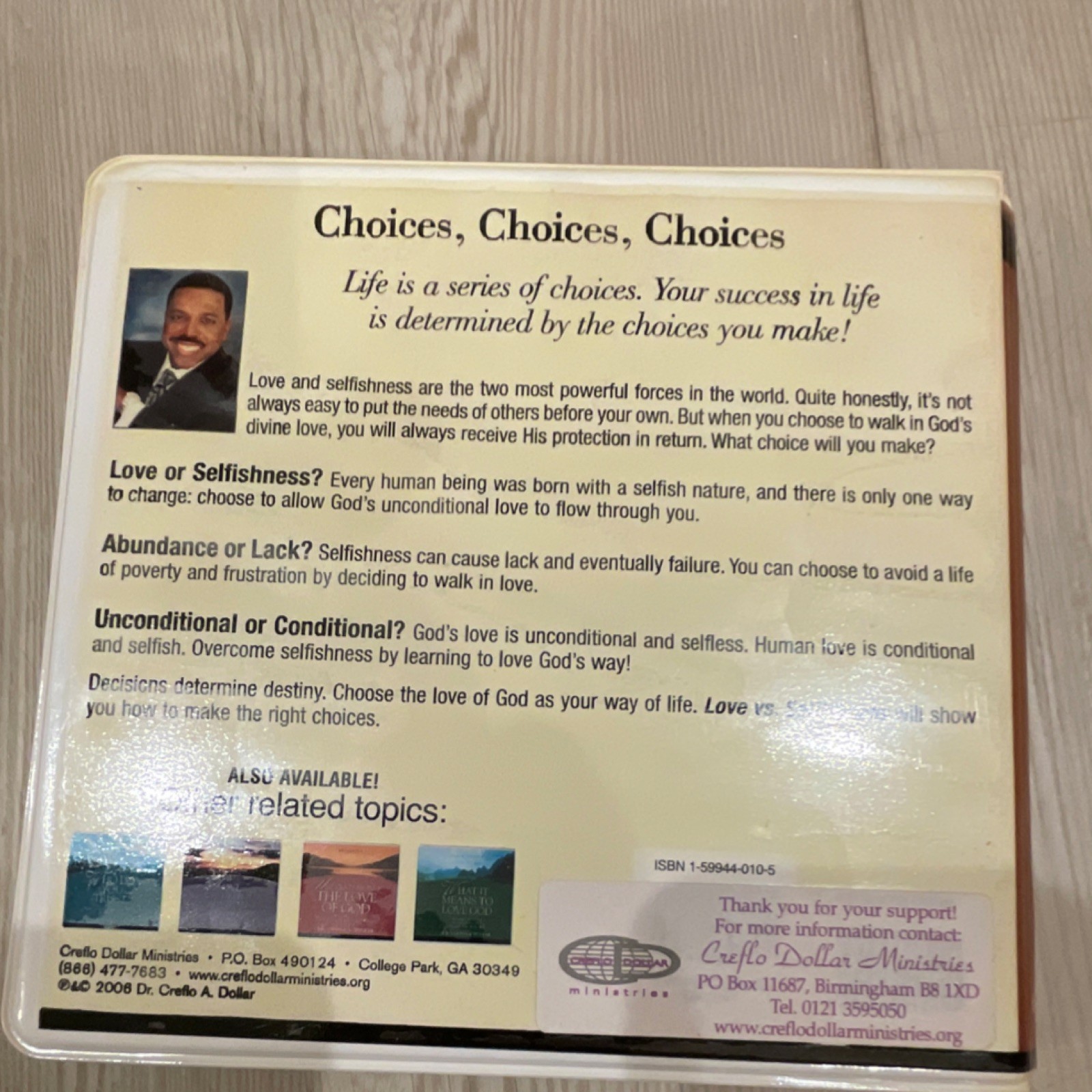 Love: The Greatest Commandment CD Series by Dr. Creflo A. Dollar