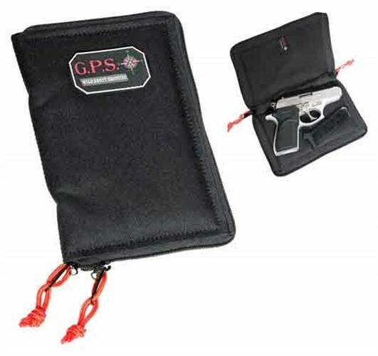 G-Outdoors Medium Lockable Pistol Nylon Zipper Sleeve Black GPS-865PS