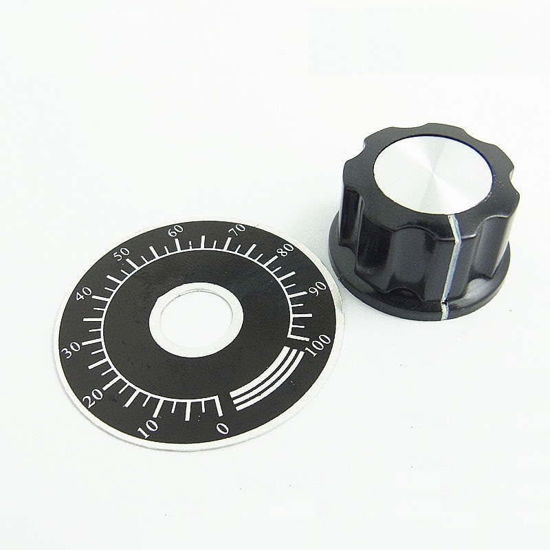 5sets MF-A03 Knob Cap 6mm Dia hole for Potentiometer /w Dial
