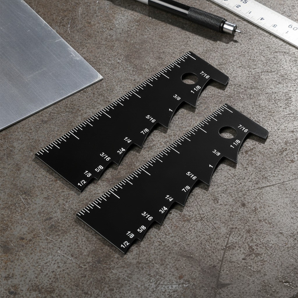 Sheet Metal Scribe Tools, 2 Pc, 1/8"-7/16", Carbon Steel, 12 Settings