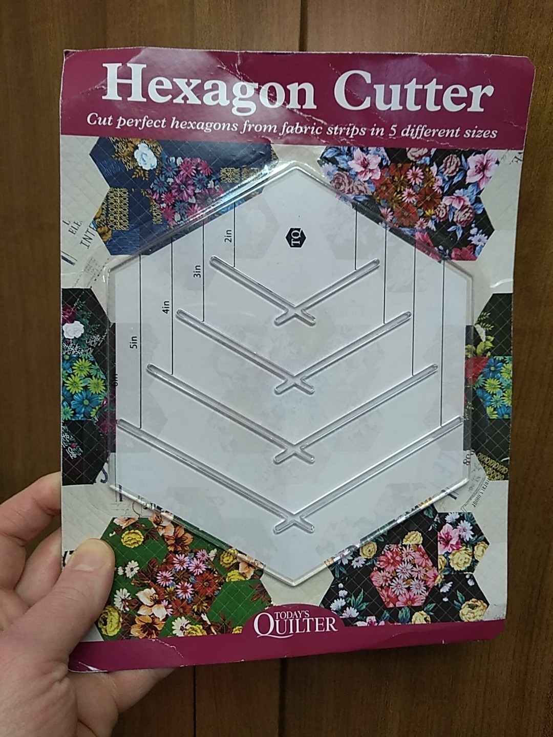 45 Degree Diamond Ruler + Hexagon Cutter Quilters Template from Today's Quilter