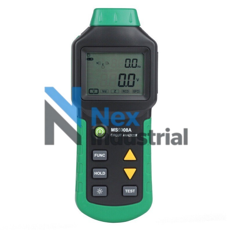 1PC NEW MS5908 LCD Circuit Analyzer True RMS AC Voltage RCD GFCI Socket Tester