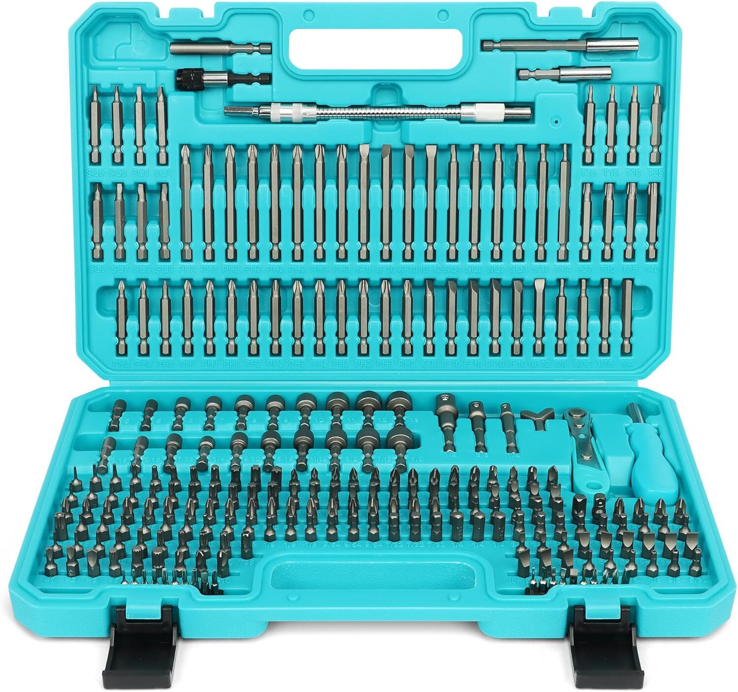 Amartisan 258-Piece Ultimate Screwdriver Bit Set, Chrome 258-Piece, Blue