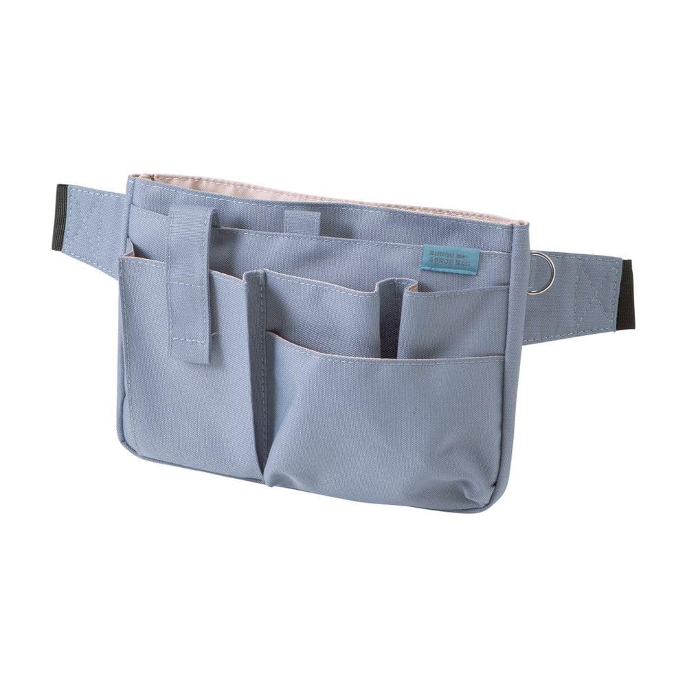 Kutsuwa Apron Bag Stationery Apron Bag BE021BL Blue Free