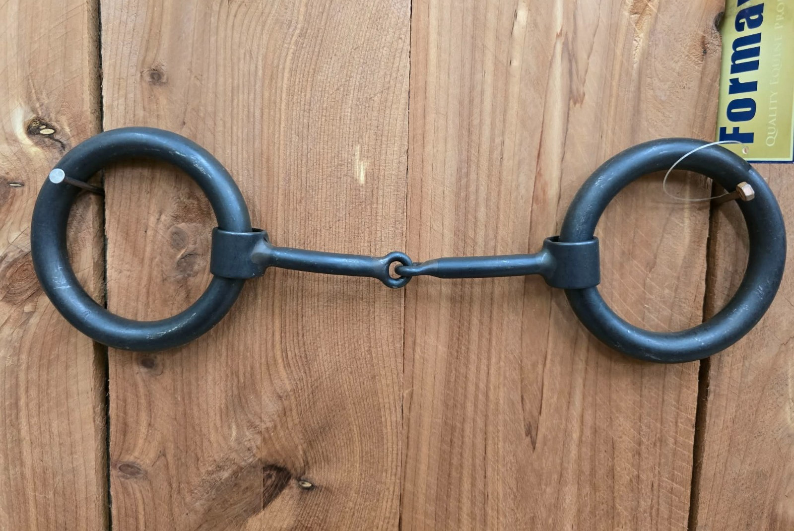 Formay 175212 Black 5" snaffle mouth,3" 9MM weighted rings western bit