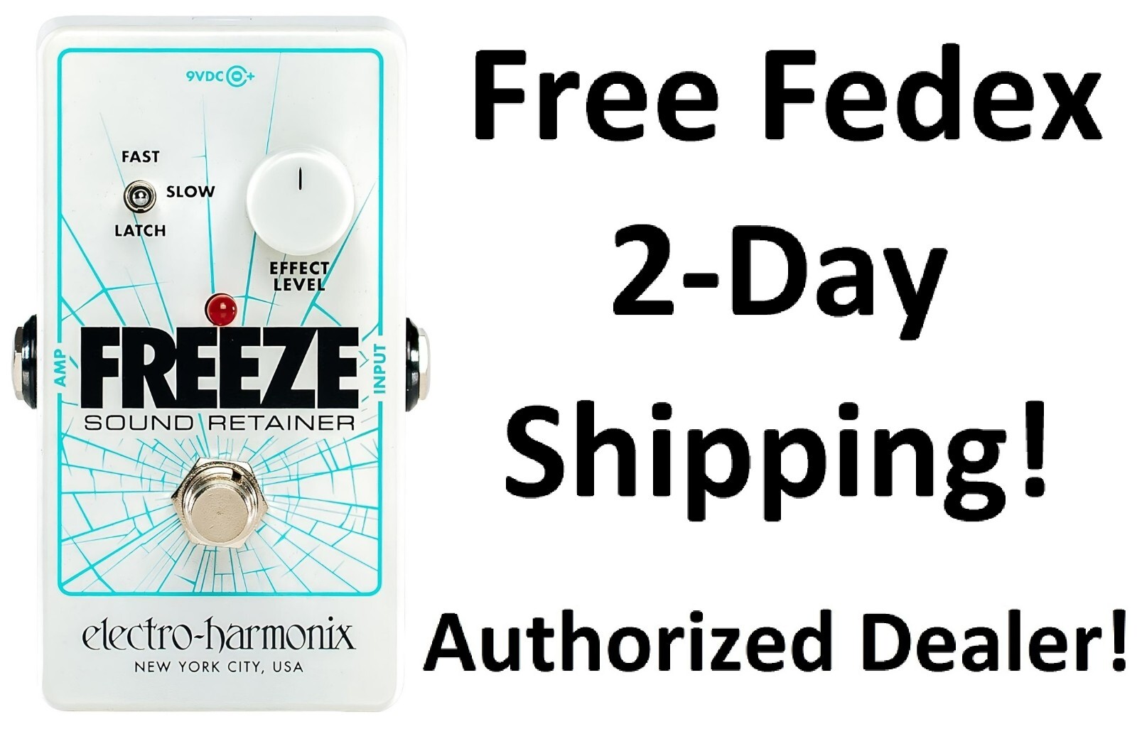 New Electro-Harmonix EHX Freeze Sound Retainer Guitar Effects Nano Pedal