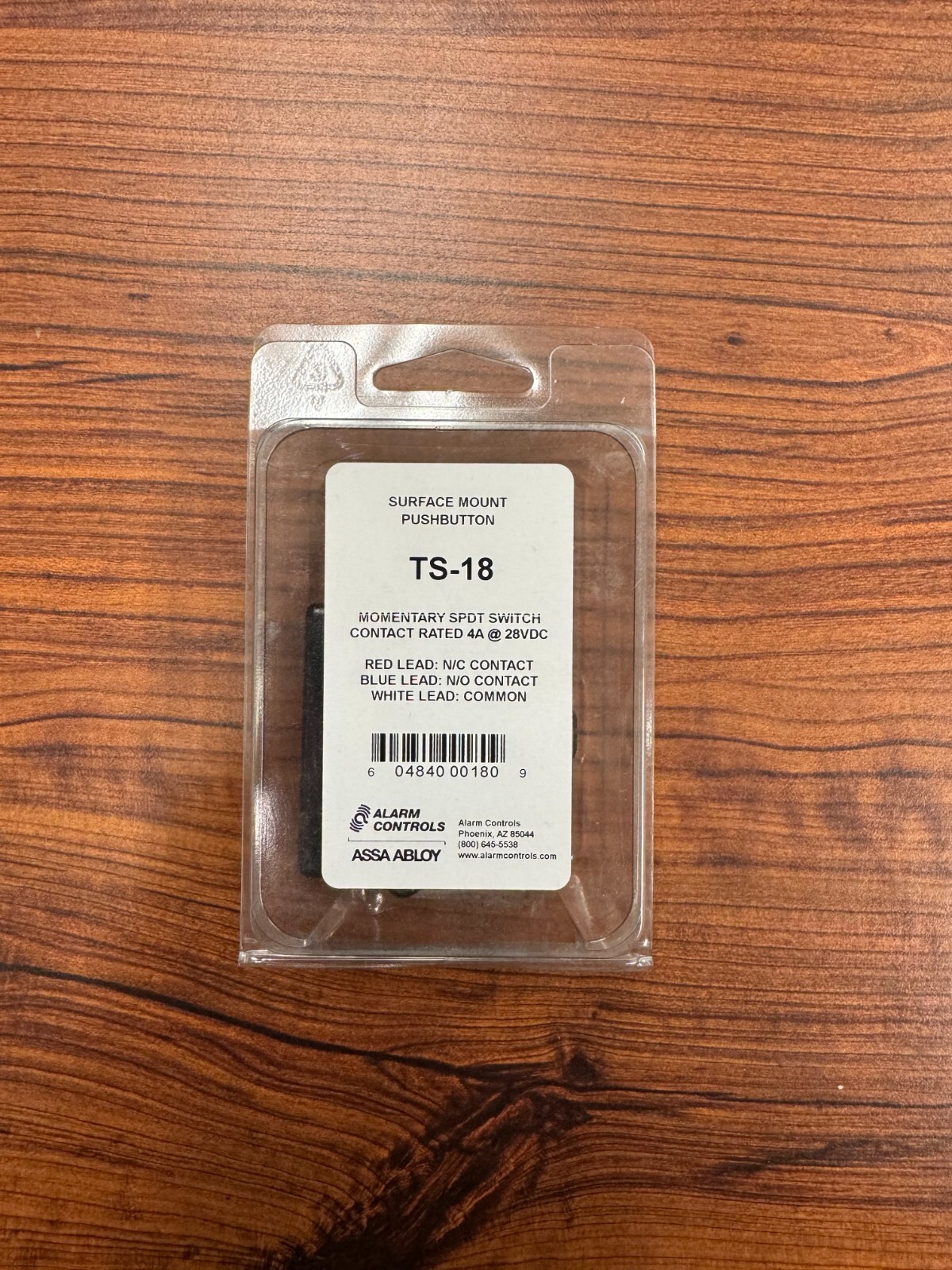 TS-18 Surface Mount Pushbutton Momentary SPDT Switch Contact Rated 4A @ 28VDC