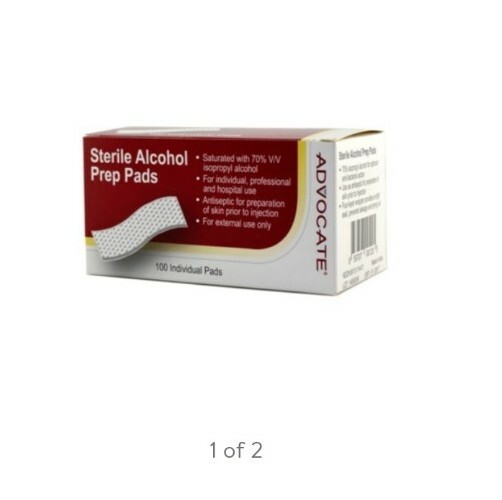 100 ct Advocate Sterile 70% Isopropyl Alcohol Prep Pads US Seller Fast Shipping