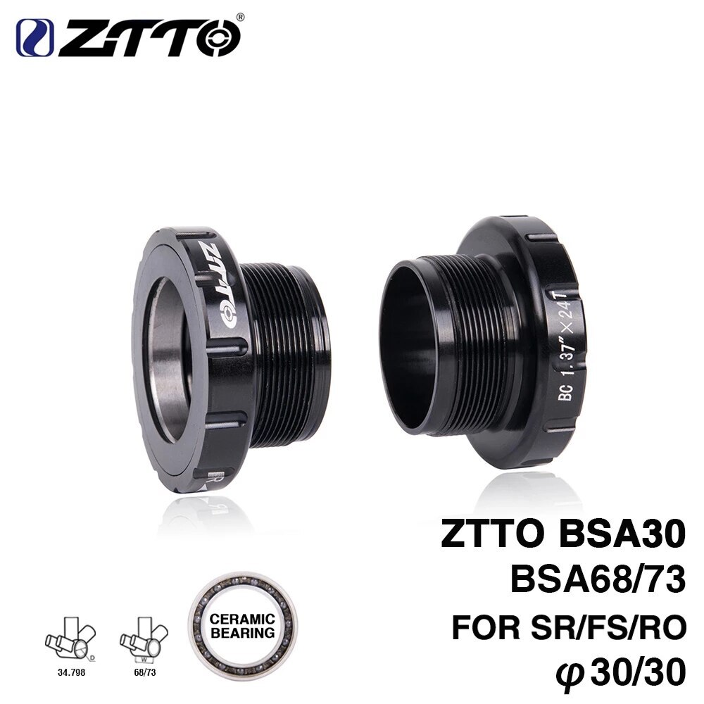 Bicycle Ceramic Bottom Bracket BSA Bike External Bearing BB for 30mm Crankset